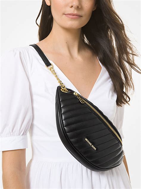 michael kors peyton bag|Peyton Large Quilted Belt Bag .